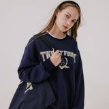24Tベイツリーロゴスウェットシャツ/24T BAY TREE LOGO SWEATSHIRTS, NAVY
