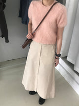 Harney button long skirt 