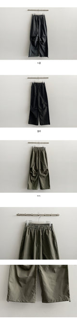 [Set-up possible!] [Jogger, wide] リザニーピンタックバンディングワイドパンツ