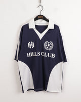 ヒルズ スポーティ ボクシー配色 カラージャージ 半袖Tシャツ/Hills Sporty Boxy Color Matching Collar Jersey Short Sleeve T-shirt