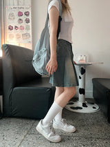 ビンテージウォッシングデニムテニススカート / vintage washing denim tennis skirt