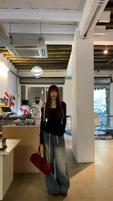 アンフッティドオフボウリブドニットTシャツ