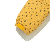 COLORING GRID PATTERN CROP DOWN JUMPER [LIGHT YELLOW]