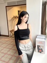 ワンスリーブオフクロップT