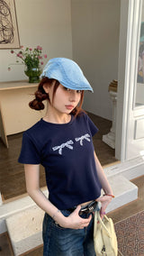 トラベルボウショートスリーブtシャツ