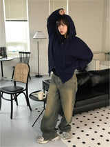 Corbin knit hood zip up