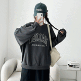 a ribbed sweatshirt