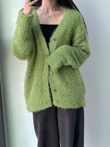 Leo Boucle Hair Cardigan (3color)
