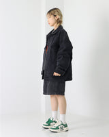 オーバーサイズブラックデニムジャケット / Unisex Oversize Black Denim Jacket