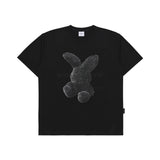 ファジーラビットショートスリーブTシャツ BLACK