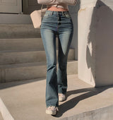 [BELLIDE MADE] Real Fit Vintage Washing Denim Bootcut Pants