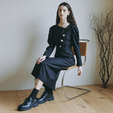 EMMA BUTTON POINT CHECK DRESS_BLACK (EEOO3OPR03W) (6622896980086)