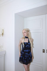 ローズスカーフトップス/ROSE SCARF TOP[blue]