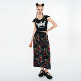 ローズバタフライTシャツ / Rose Butterfly T-shirt [Black]