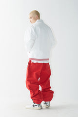スポーティロゴカラーバーシティジャケット/BSR2223FWJK023 SPORTY LOGO COLLAR VARSITY JACKET WHITE