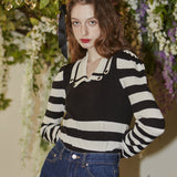 Stripe Collar Knit (6681190039670)