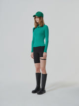 FLOWER EMBROIDERY TWO TONE LONG SLEEVE (2 COLOR) (6682310082678)