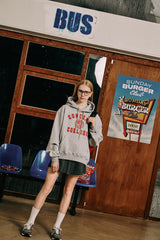 クラシックビッグロゴパーカ・グレー［ユニセックス］/ Classic Big Logo Unisex Gray Hoodie