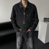 RU8314 Unbalanced Jean Jacket (2 colors)