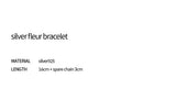 シルバーフルールブレスレット / silver fleur bracelet (silver)