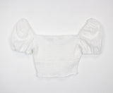 ポップコーンオフショルダーブラウス/Popcorn Off Shoulder Blouse (4color)