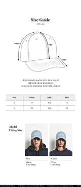 KYR Signature Logo Embossing Denim Ball Cap (Light Blue)