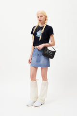 ウィッティバニートムボーイクロップTシャツ / WITTY BUNNY TOMBOY CROP T-SHIRT [NAVY]
