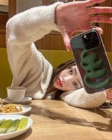 ペインティングオブジェクトフォーンケース / 3D Painting Object Phone Case Green