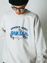 DAKYAM 2023 A/W Wonder Work Worker Gem Minerイラストレーションクルーネックスウェット