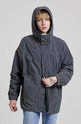 RIPSTOP 2WAY ZIP-UP JACKET [S.GREY] (6613804286070)
