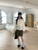 Alfie pocket cargo cotton midi skirt