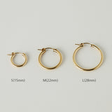 14K ゴールドフィルドリングピアス/14K GOLDFILLED RING EARRING (L size)