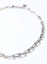 MN015 STAINLESS STEEL WITH FRESHWATER PEARL NECKALCE