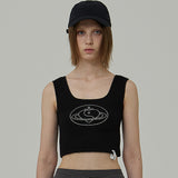SPACE TOP IN BLACK XSILVER