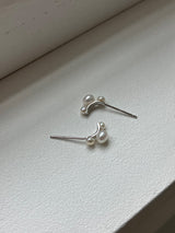 [92.5silver] ドットパールピアス