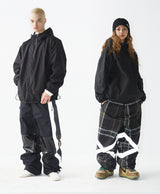 ウィンドブレーカーフーデッドリバーシブルジャケット/BSR2223FWJK036 TWAN WINDBREAKER HOODED REVERSIBLE JACKET CREAM/BLACK