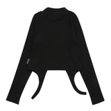 ブラックヘムバリエーションロングスリーブTシャツ