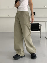 ミルカンサマーファブリックカーペンターポケットロングコットンパンツ / Milcan Summer Fabric Carpenter Pocket Long Cotton Pants