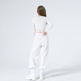 [NONCODE] New Dell Embroidery Crop T-shirt