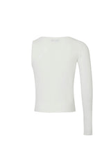 ONE SLEEVE BASIC T-SHIRT WHITE