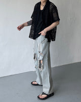 ソーシルクスリットスリーブレス / SO Silk Slit Sleeveless (2 colors)