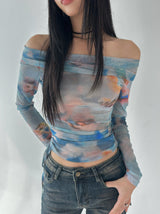blue rain blouse