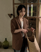 コスニックリネン半袖ブレザー (2 color)