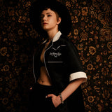 ロゴエンブロイダーパイプウェスタンシャツ/[UNISEX] Logo Embroidered Piped Western Shirt (Black)