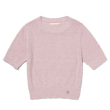 COLLECTION HALF SLEEVE CROP KNIT [PINK]