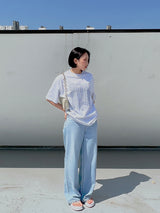 リネンワイドデニムパンツ / no.5166 Linen Wide Denim Pants