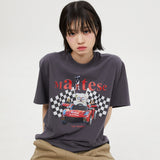 マルチーズレーサー半袖Tシャツ/Maltese racer half sleeve tshirts