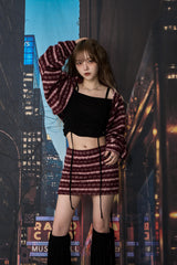クロシェニットボレロ / CROCHET KNIT BOLERO (BURGUNDY)
