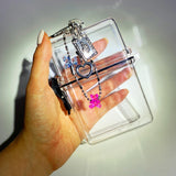 Summer gummy bear Cigarette & lighter case (bear pendant blue->green) (6672842260598)