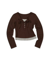 STRING LAYERED SLEEVE (BROWN)